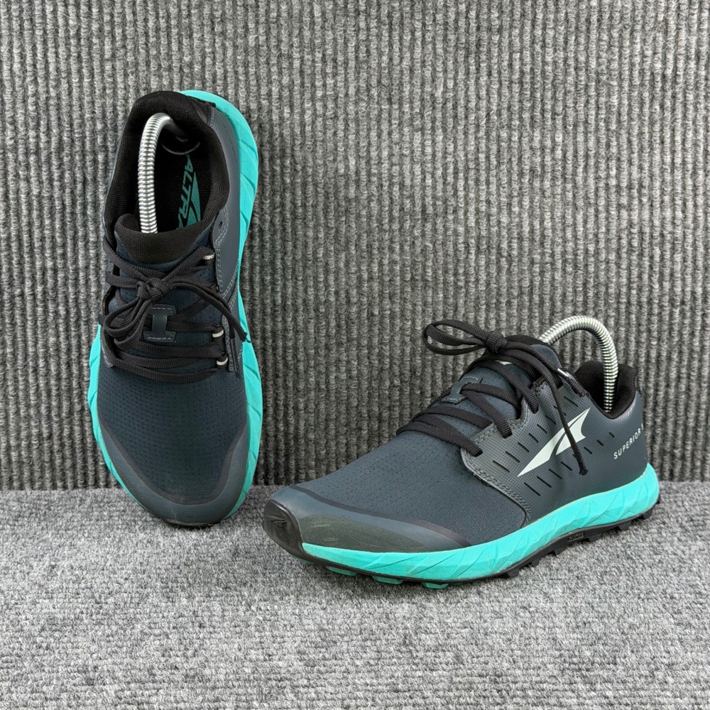 Altra Superior 5 Trail Running Shoe Womens 7.5 Gray Teal Active Training Sneaker